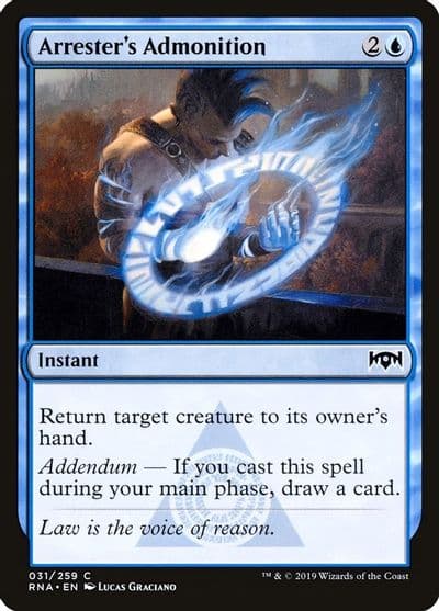 Arresters Admonition Ravnica Allegiance Magic card