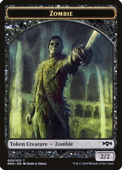 Zombie Token Ravnica Allegiance Magic card