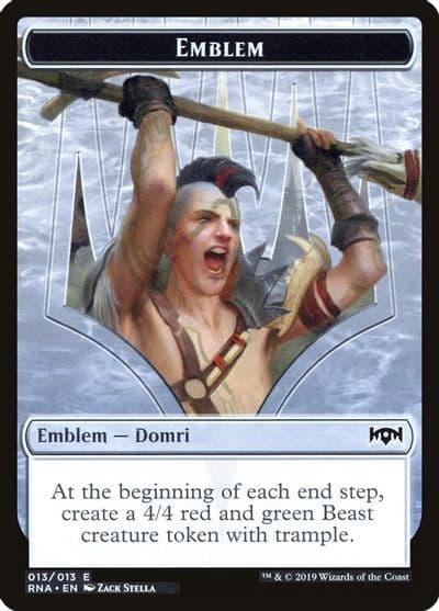 Emblem Domri Chaos Bringer Ravnica Allegiance Magic card