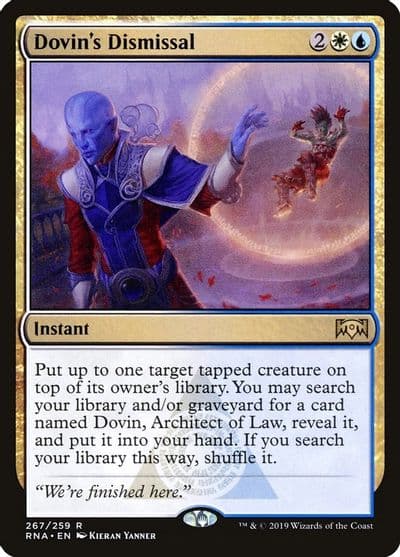 Dovins Dismissal Ravnica Allegiance Magic card