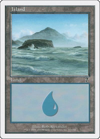 Island 333 7th Edition Magic card