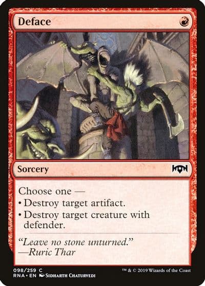 Deface Ravnica Allegiance Magic card