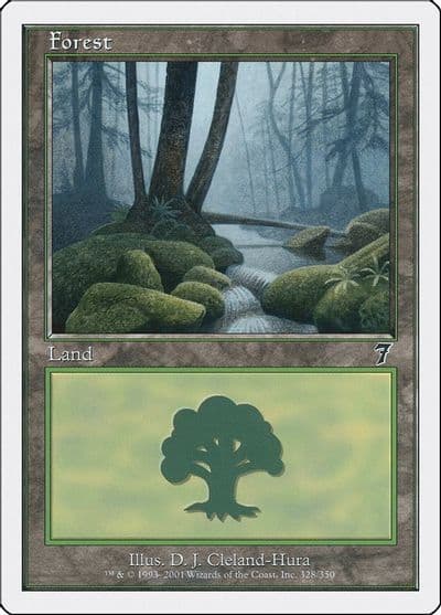 Forest 328 7th Edition Magic card