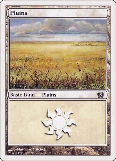 Plains 332 8th Edition Magic card