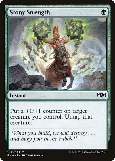 Stony Strength Ravnica Allegiance Magic card