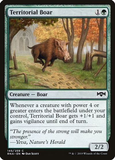 Territorial Boar Ravnica Allegiance Magic card