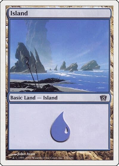 Island 336 8th Edition Magic card