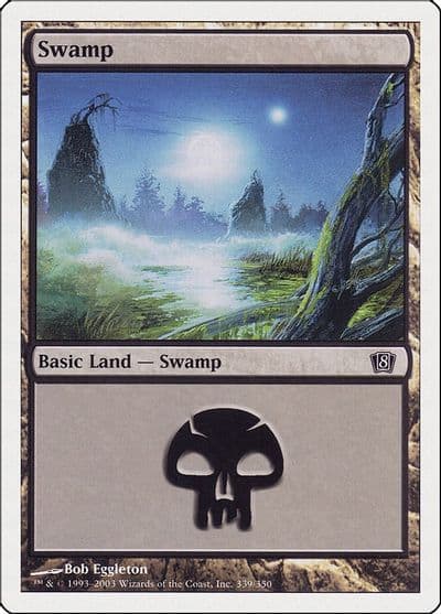 Swamp 339 8th Edition Magic card