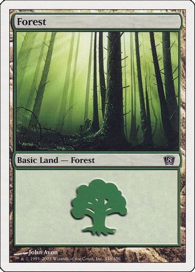 Forest 348 8th Edition Magic card