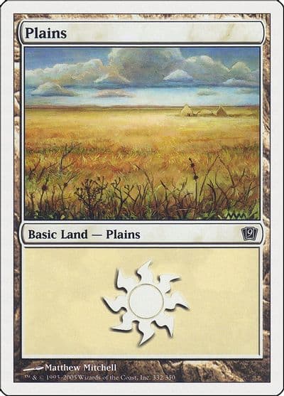 Plains 332 9th Edition Magic card
