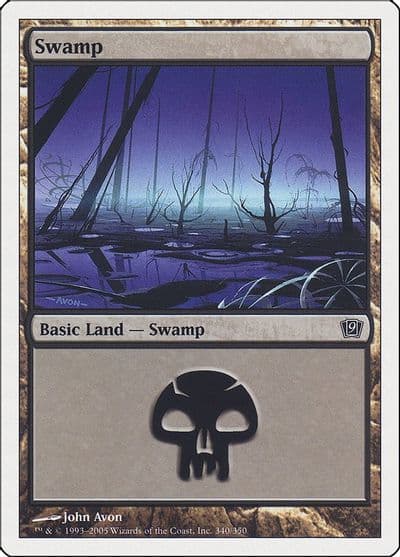Swamp 340 9th Edition Magic card