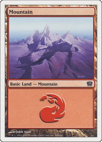 Mountain 344 9th Edition Magic card
