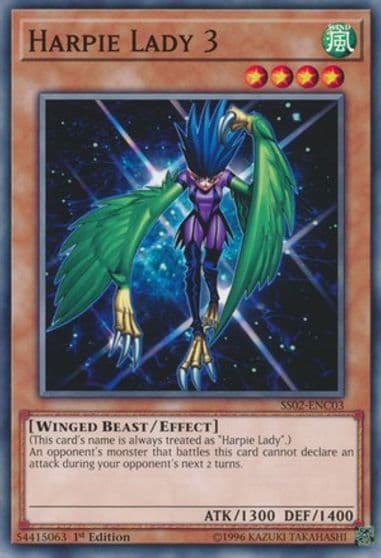 Harpie Lady 3 Speed Duel Decks: Duelists of Tomorrow Yu-Gi-Oh! card