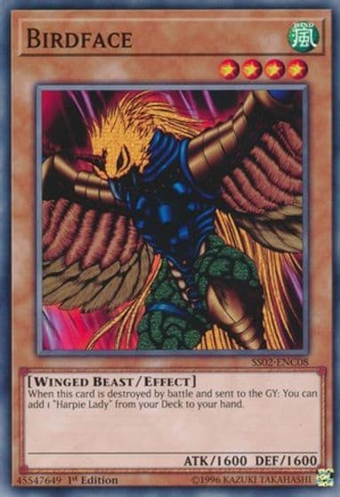 Birdface Speed Duel Decks: Duelists of Tomorrow Yu-Gi-Oh! card