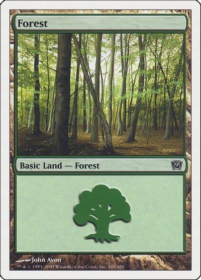 Forest 349 9th Edition Magic card