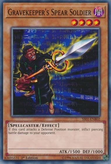Gravekeepers Spear Soldier Speed Duel Decks: Destiny Masters Yu-Gi-Oh! card