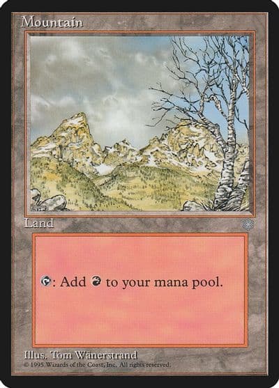 Mountain 341 Ice Age Magic card