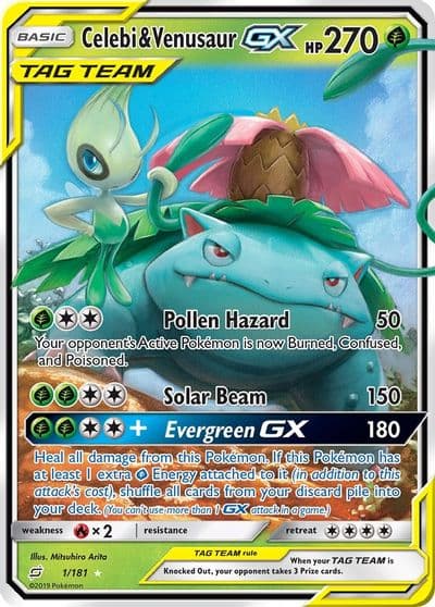 Celebi & Venusaur GX SM - Team Up Pokemon card