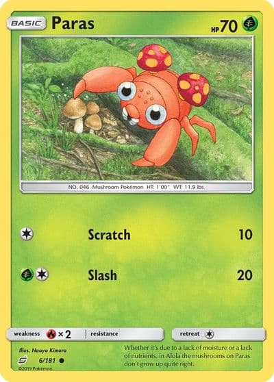 Paras SM - Team Up Pokemon card