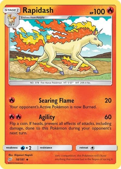 Rapidash SM - Team Up Pokemon card