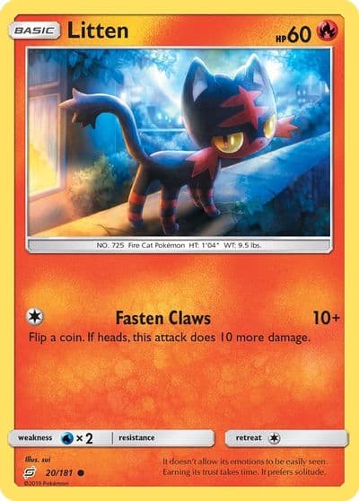 Litten SM - Team Up Pokemon card