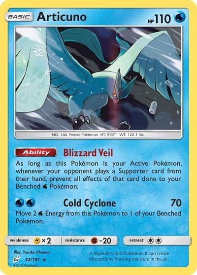 Articuno SM - Team Up Pokemon card