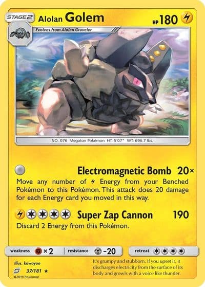 Alolan Golem SM - Team Up Pokemon card