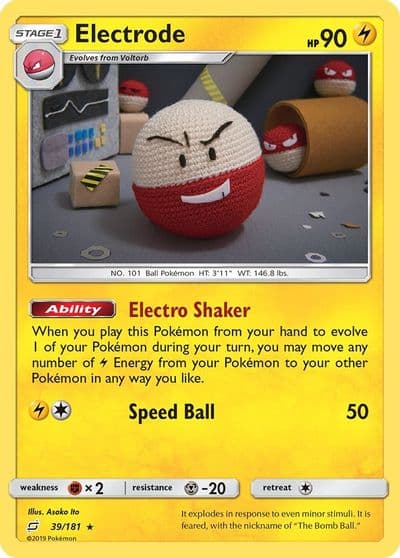 Electrode SM - Team Up Pokemon card