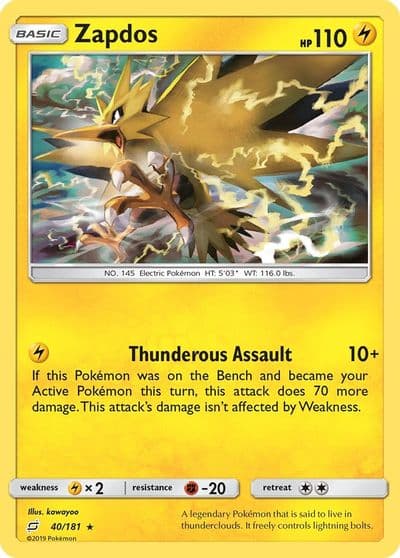 Zapdos SM - Team Up Pokemon card