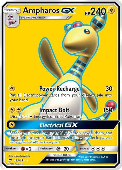 Ampharos GX (Full Art) SM - Team Up Pokemon card