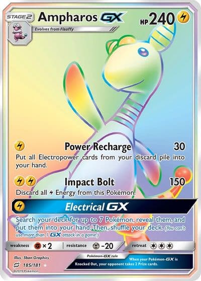 Ampharos GX (Secret) SM - Team Up Pokemon card