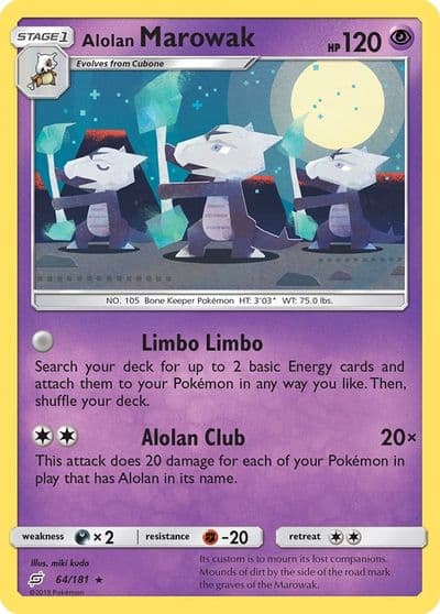 Alolan Marowak SM - Team Up Pokemon card