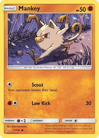 Mankey SM - Team Up Pokemon card