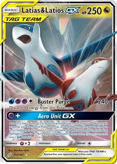 Latias & Latios GX SM - Team Up Pokemon card