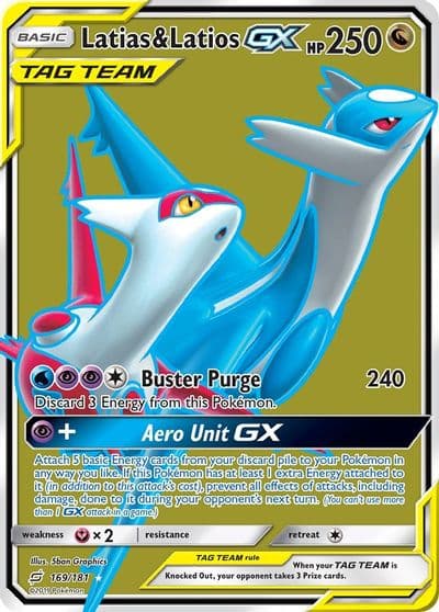 Latias & Latios GX (Full Art) SM - Team Up Pokemon card