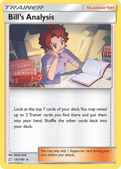 Bill's Analysis SM - Team Up Pokemon card