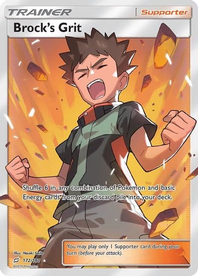 Brock's Grit (Full Art) SM - Team Up Pokemon card
