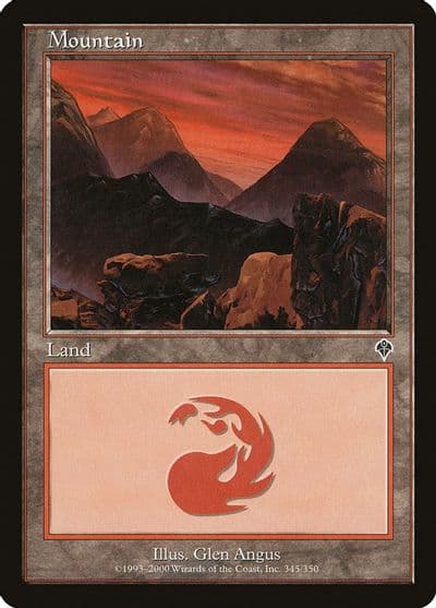 Mountain 345 Invasion Magic card