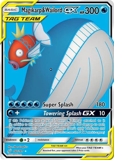 Magikarp & Wailord GX (Full Art) SM - Team Up Pokemon card