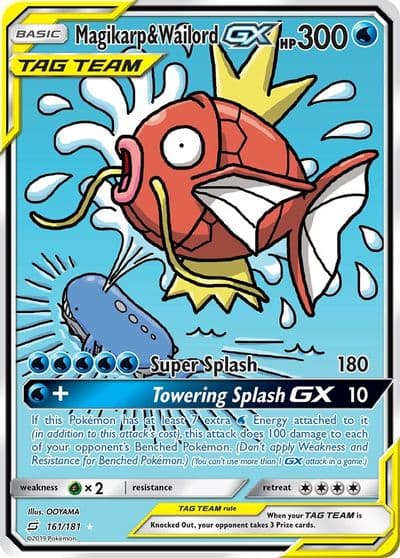 Magikarp & Wailord GX (Alternate Full Art) SM - Team Up Pokemon card