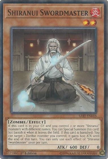 Shiranui Swordmaster Savage Strike Yu-Gi-Oh! card