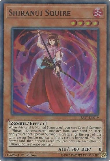 Shiranui Squire Savage Strike Yu-Gi-Oh! card