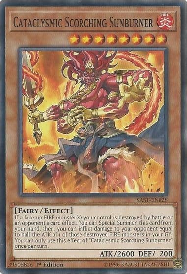 Cataclysmic Scorching Sunburner Savage Strike Yu-Gi-Oh! card