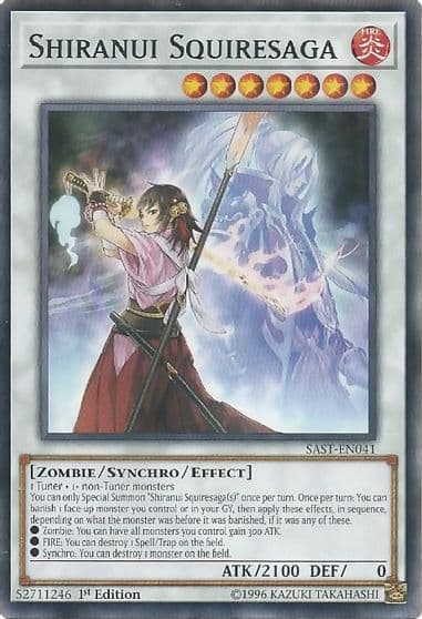 Shiranui Squiresaga Savage Strike Yu-Gi-Oh! card