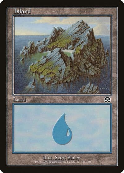 Island 336 Mercadian Masques Magic card