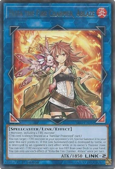 Hiita the Fire Charmer Ablaze Savage Strike Yu-Gi-Oh! card