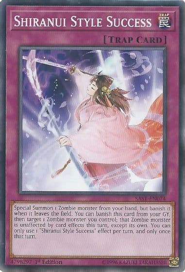 Shiranui Style Success Savage Strike Yu-Gi-Oh! card