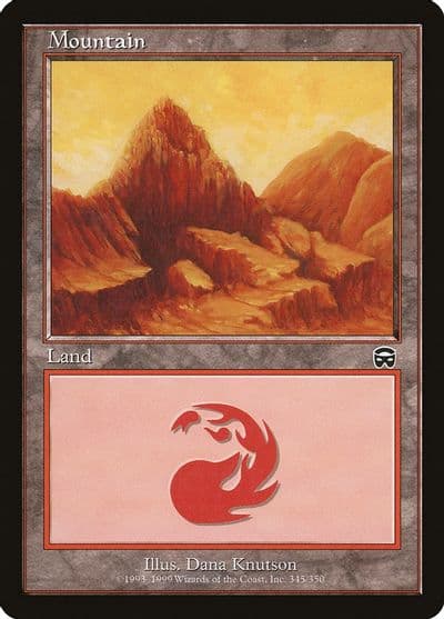 Mountain 345 Mercadian Masques Magic card