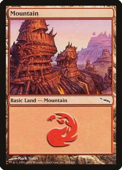 Mountain 299 Mirrodin Magic card