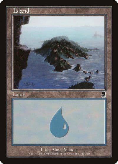 Island 335 Odyssey Magic card